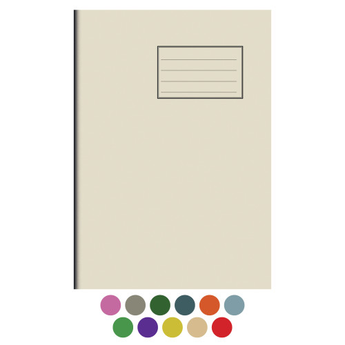 Notes Exercise Book A4 80 pages 8mm Ruled and Margin Buff Cover - Pack of 50