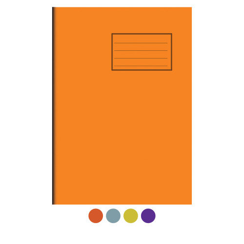 Notes Exercise Book A4 80 pages 10mm Squares Orange cover - Pack of 50