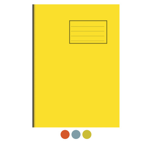 Notes Exercise Book A4 80 pages 20mm Squares Yellow cover - Pack of 50