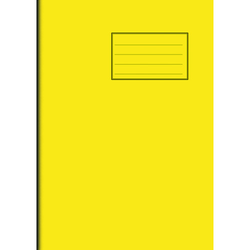 Notes Exercise Book A4 32 pages 10mm Squares Yellow Cover - Pack of 100