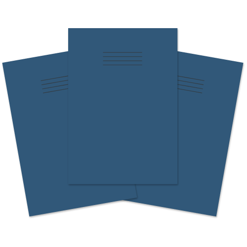 RHINO 13 x 9 Exercise Book 48 Page, Dark Blue, F8M (Pack 50)