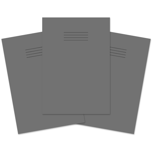 RHINO A4 Exercise Book 80 Page, Grey, F8M (Pack 50)