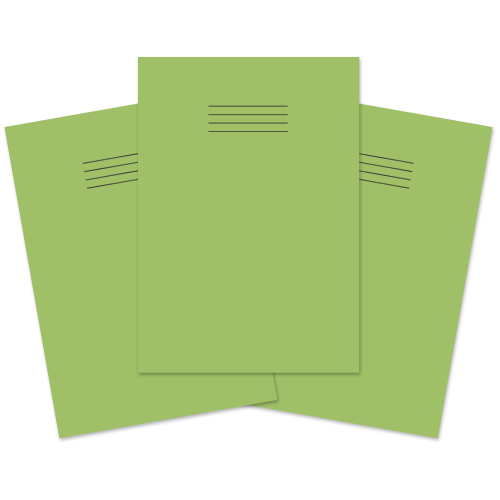 RHINO 13 x 9 Exercise Book 80 Page, Light Green, B (Pack 50)
