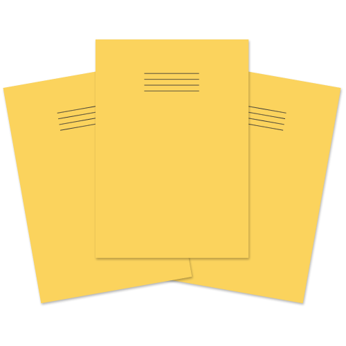 Exercise Book A4 96p F8M Yellow Pk50