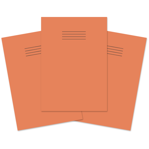 RHINO 13 x 9 Exercise Book 80 Page, Orange, S10 (Pack 50)