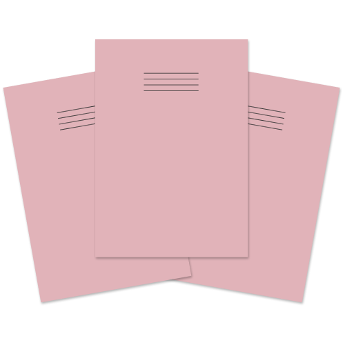 Exercise Book A4 80p Blank Pink Pk50