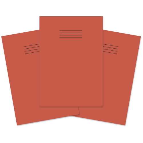 RHINO 13 x 9 Exercise Book 80 Page, Red, S10 (Pack 50)