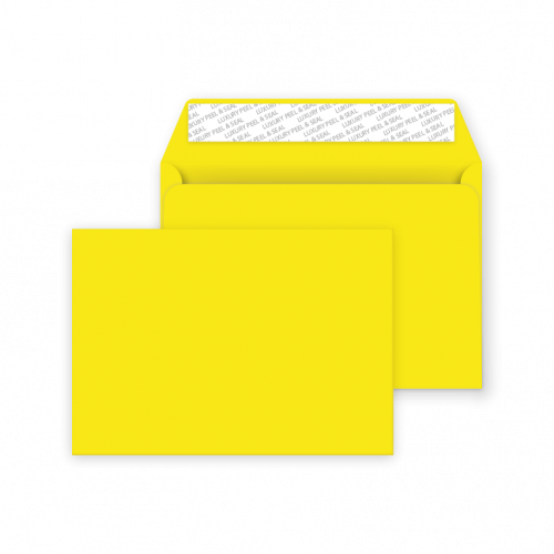 C6 Peel and Seal Envelope - Banana Yellow - 50 Envelopes