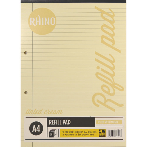Rhino Refill Pad A4 50L F8M HB Cream Pk6