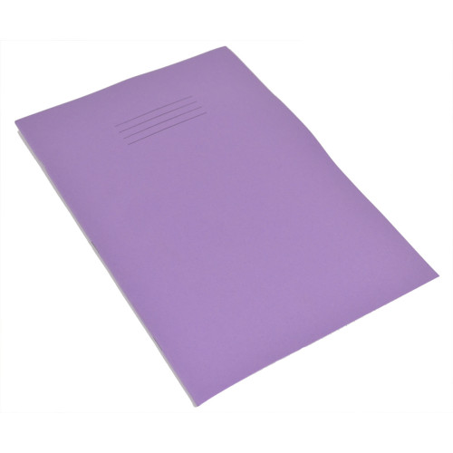 RHINO 13 x 9 Exercise Book 80 Page, Purple, F8M (Pack 50) - Overprinted