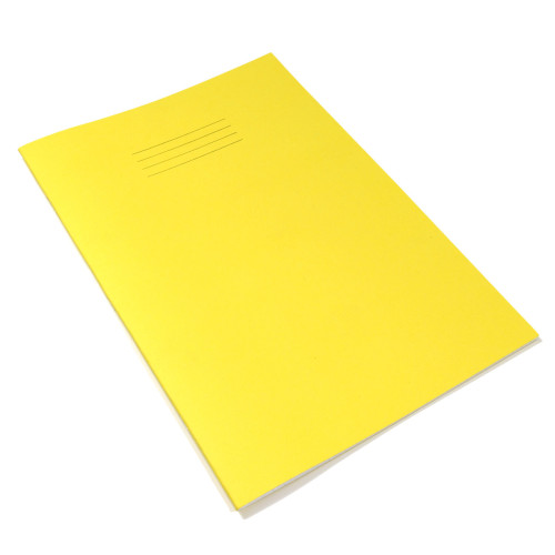 RHINO 13 x 9 Exercise Book 80 Page, Yellow, F8M (Pack 50) - Overprinted