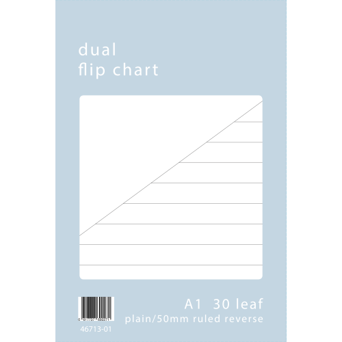 GHP Flip Chart Dual Plain/50mm Ruled A1 30L Pk5