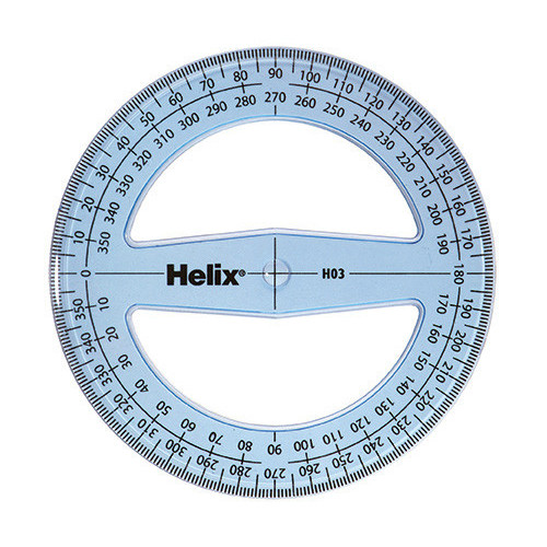 Helix-10cm/360 Deg Protractor Pk of 50