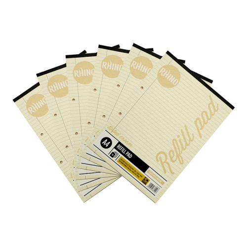 Rhino SEN Refill Pad A4 50 Leaves 8mm Ruled & Margin with Cream Paper