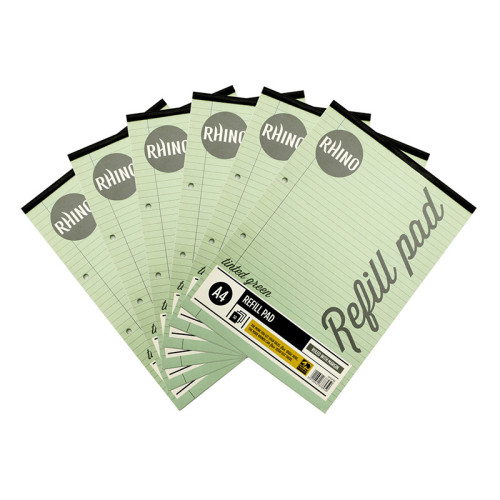 Rhino SEN Refill Pad A4 50 Leaves 8mm Ruled & Margin with Green Paper