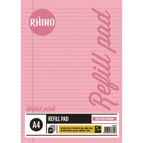 Rhino Refill Pad A4 50L F8M HB Pink Pk6