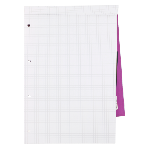 Rhino Refill Pad A4 80 Leaves 5mm Squares Purple Cover