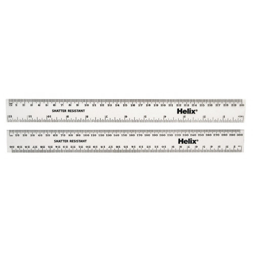 Helix Clear Ruler 300mm/30cm Pack of 100