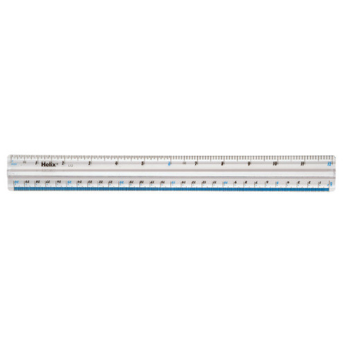 Helix Finger Grip Ruler 12"/30cm Pk 10
