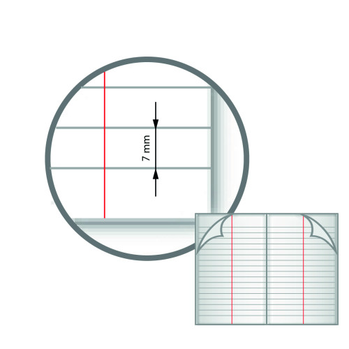 Notes Vocabulary Book 6.5" x 4"(165x102) 48 pages 7cm Ruled and Margin - Pack of 100