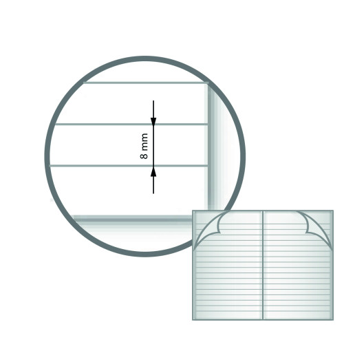 Notes Vocabulary Book 8"x 4.5"(205x115) 80 pages 8mm Ruled - Pack of 100