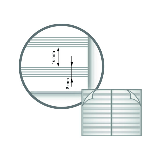 Notes Music Book 8" x 6.5" (205x165) 48 pages 8 Stave Music Ruling with Alternate Page 8mm Ruled - Pack of 100