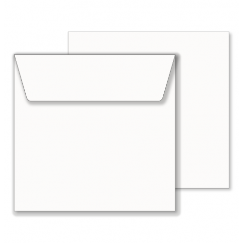 Essentials White Square Envelopes- 195mm x 195mm - 50 Envelopes