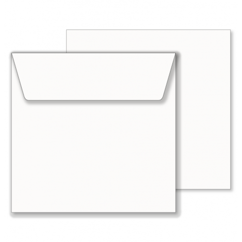 Essentials White Wallet Square Envelope- 205mm x 205mm - 50 Envelopes