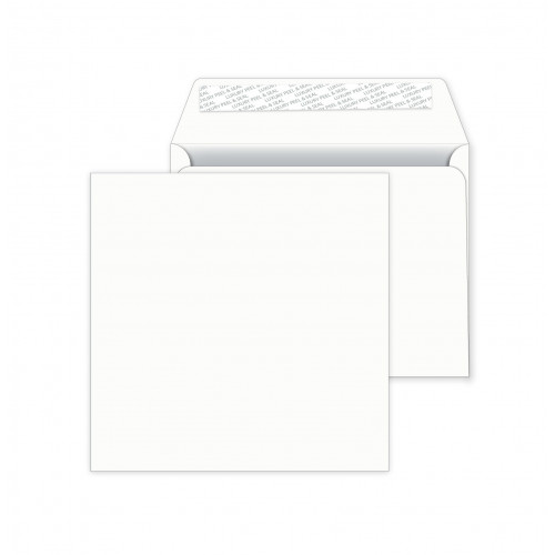 Square Peel and Seal Envelopes - 330mm x 330mm - White - 5 Envelopes