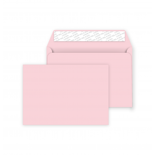 C6 Peel and Seal Envelopes - Baby Pink - 50 Envelopes
