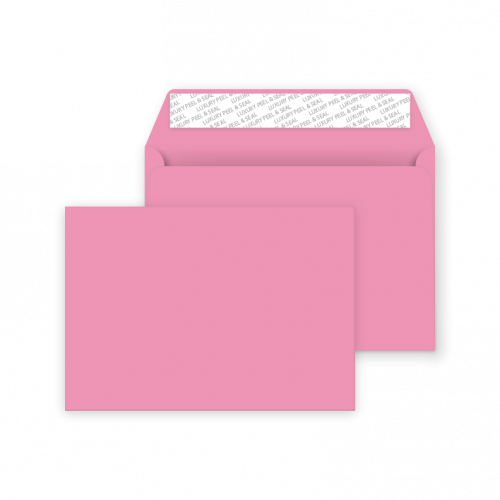 C6 Peel and Seal Envelope - Flamingo Pink - 50 Envelopes