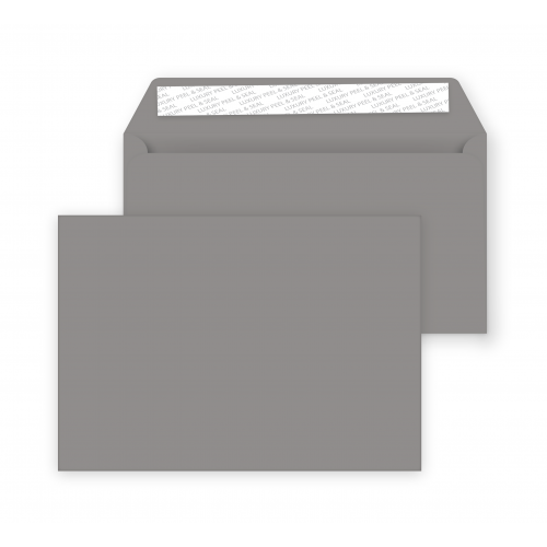C6  Peel and Seal Envelopes - 114mm x 162mm - Storm Grey - 1 Envelope