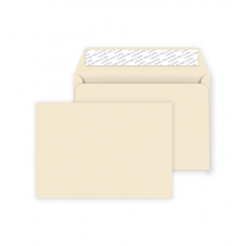 C6 Peel and Seal Envelope - Clotted Cream - 50 Envelopes