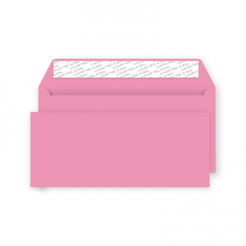 DL Peel and Seal Envelope - Flamingo Pink - 50 Envelopes