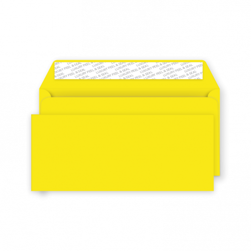 DL Peel and Seal Envelope - Banana Yellow - 50 Envelopes