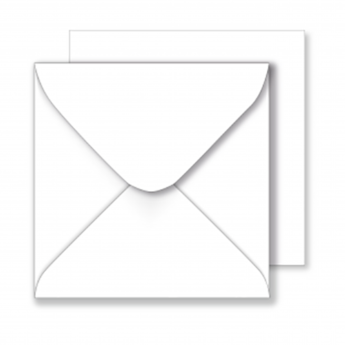 Essentials White Square Envelope- 155mm x 155mm - 50 Envelopes