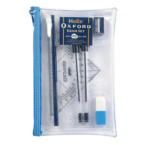 Oxford Exam Kit Clear Pencil Case Pk 6