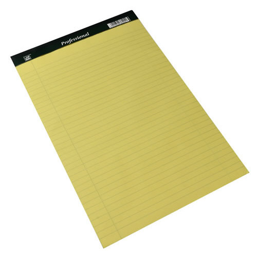 Legal Pad Perforated A4 F8m Yellow Pk10