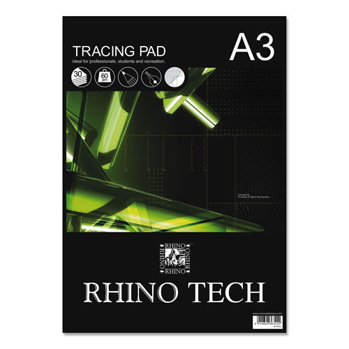 (D)Rhino Tracing Pad A3 30L Blank Pk3