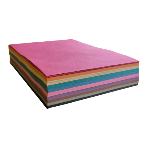 250 Sheets A2 Sugar Paper - 10 Assorted Colours