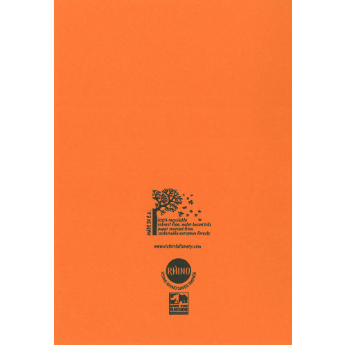 RHINO A4 Exercise Book 80 Page, Orange, S20 (Pack 50)