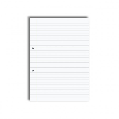 Rhino A4 6mm Ruled & Margin Punched Paper