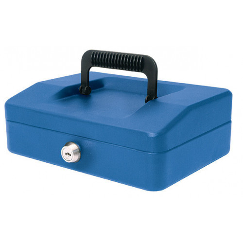 Helix Cash Box 8 Compartment 20cm Blue
