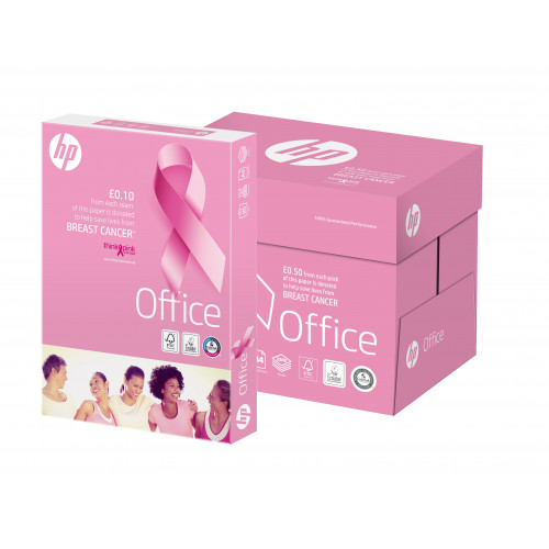 HP Office Pink Ream (210x297) 80gsm White Paper | Pack of 500
