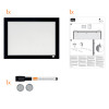 Rexel Magnetic Dry Erase Board with Black Frame 585x430mm