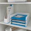 Leitz WOW Letter Tray Dual Colour. A4. White/Metallic Blue