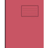 Notes Exercise Book 8" x 6.5"(205x165) 48 pages 8mm Ruled and Margin Red Cover - Pack of 100