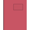 Notes Exercise Book 9" x 7" (230x180) 80 pages 8mm Ruled and Margin Red Cover - Pack of 100