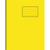 Notes Exercise Book 9" x 7" (230x180) 80 pages 7mm Squares Yellow Cover - Pack of 100