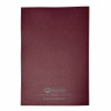 GHP A4 32 Page SEN Books - Maroon  with Pink Tinted Paper 8mm Lined with Margin